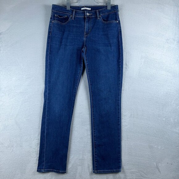 Levi Strauss & Co 712 Slim Straight Leg Jeans Medium Wash Womens Blue Size 32 - Picture 1 of 11